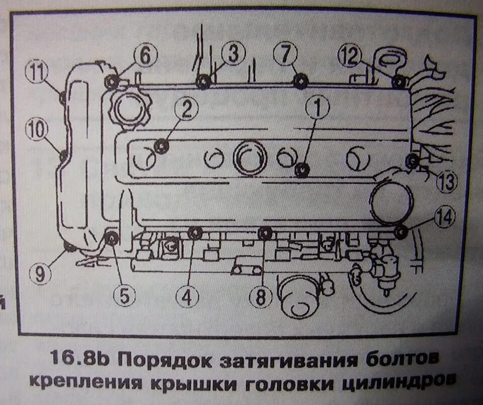 Z16xer порядок затяжки клапанной крышки 130. Устранение течи из под клапанной крышки. - Mazda 6 (1G) GG, 6 л, 2007 года 