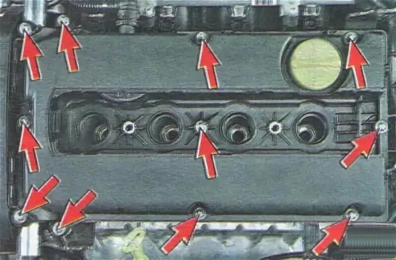 Z16xer порядок затяжки клапанной крышки Replacing the cylinder head cover gasket (Chevrolet Aveo T300 2012-2018: Power u