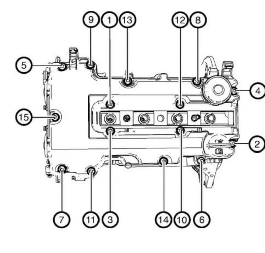 Z16xer порядок затяжки клапанной крышки Прокладка клапанной крышки - Opel Astra J GTC, 1,4 л, 2012 года своими руками DR