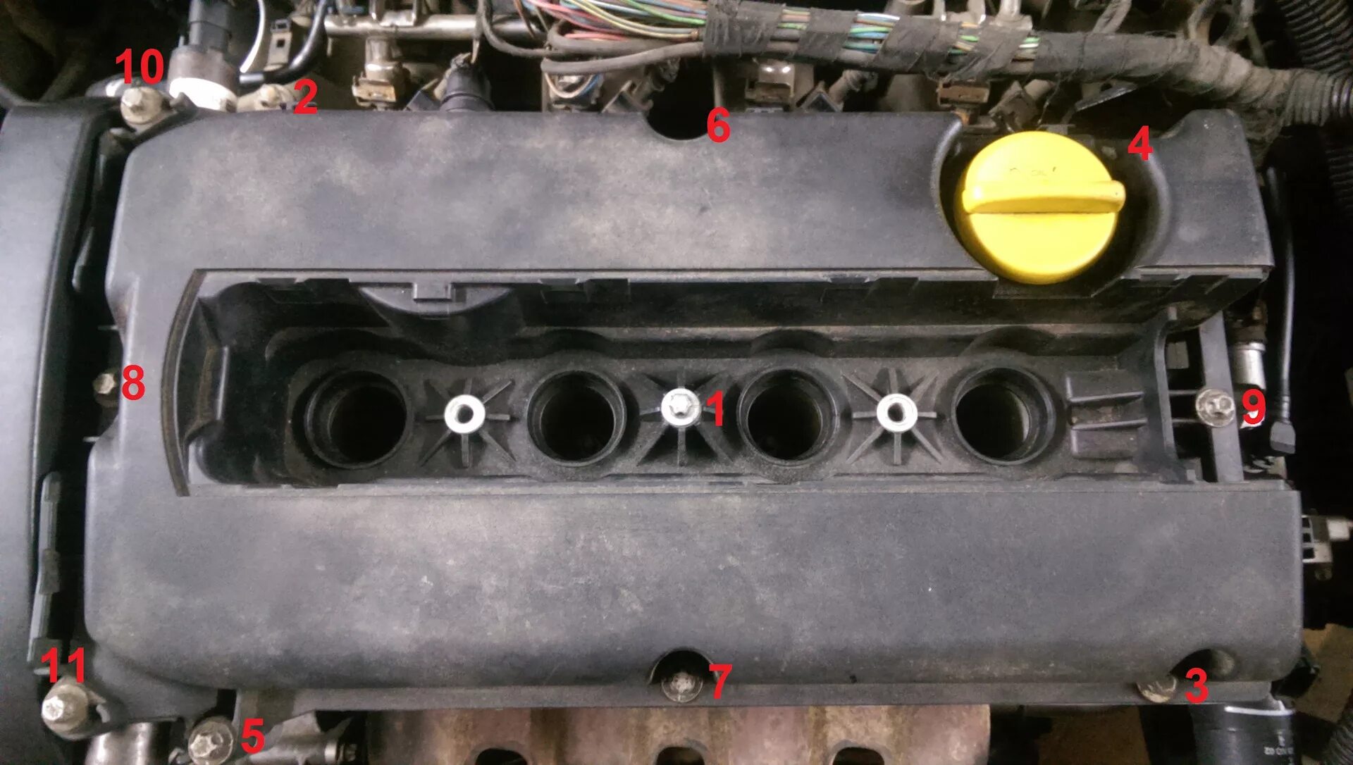 Z16xer порядок затяжки клапанной крышки Сборка привода ГРМ. - Opel Astra H, 1,8 л, 2008 года своими руками DRIVE2