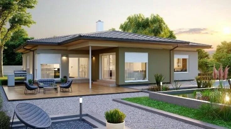 Z348 красивый одноэтажный дом с удобной планировкой House interior panosundaki Pin Ev dış tasarımı, Home fashion, Ev dış cephesi