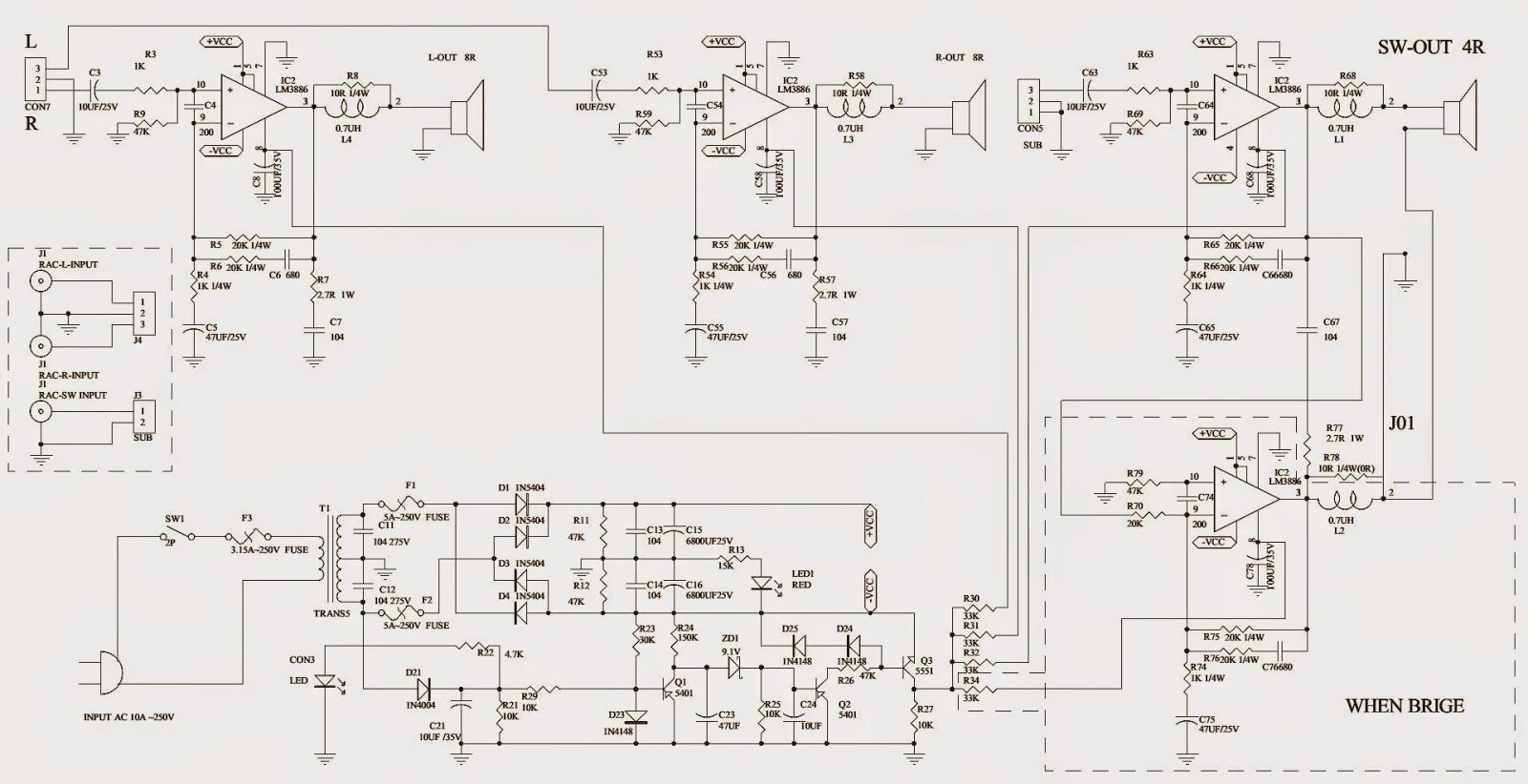 Za3023 усилитель microlab m b54 схема Microlab принципиальные схемы - Схемы 2
