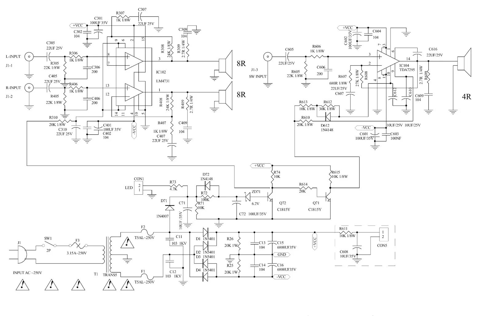 Za3023 усилитель microlab m b54 схема Electro help: MICROLAB - A6325 - SCHEMATIC DIAGRAM / CIRCUIT DIAGRAM