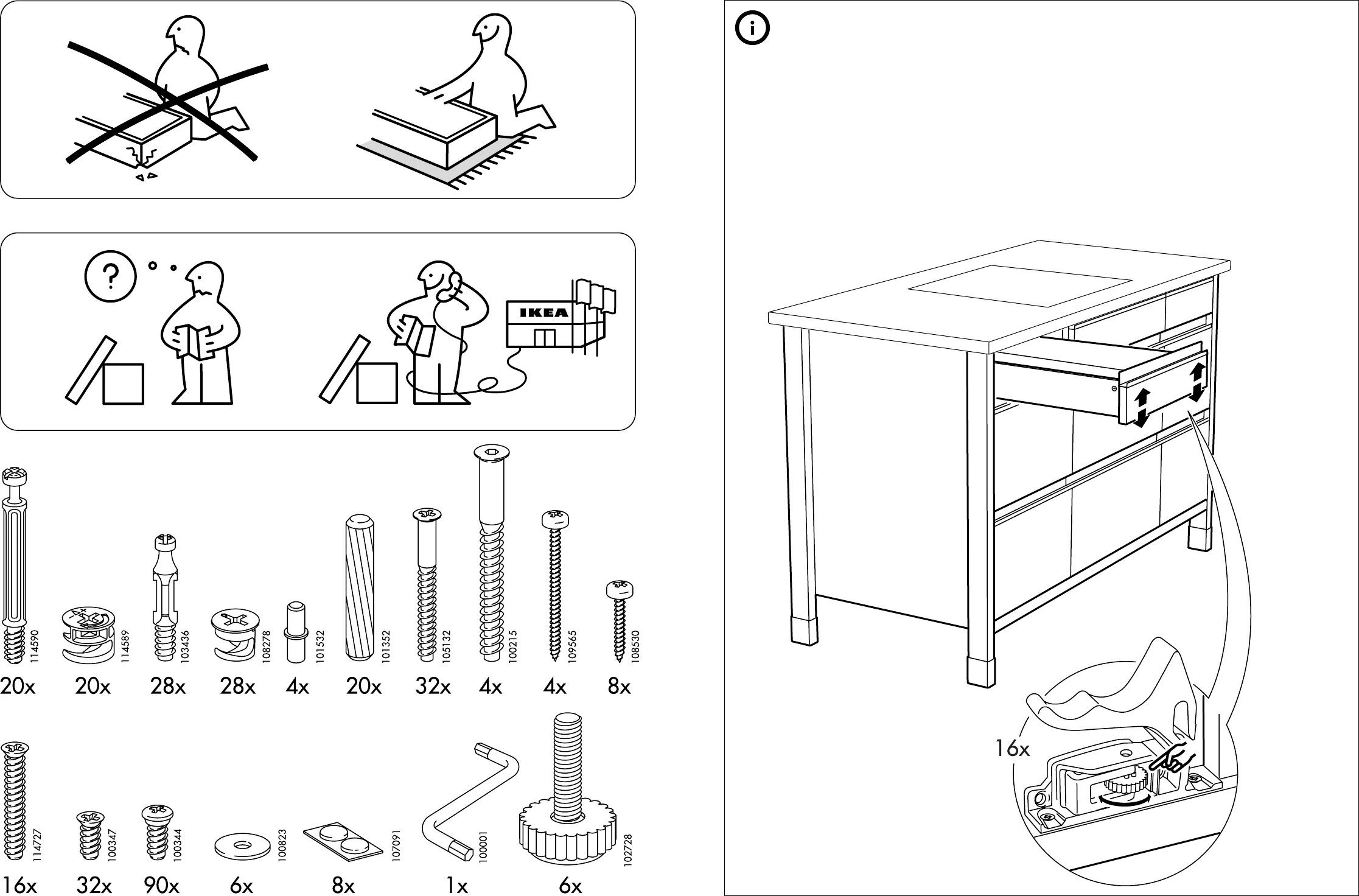 Zamm инструкция по сборке Manual Ikea Bravad onderkast (page 4 of 20) (English, German, Dutch, Danish, Fre