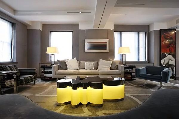 Акцент интерьера мебель 21 idées de salons gris - Moderne House Living room decor gray, Living room grey