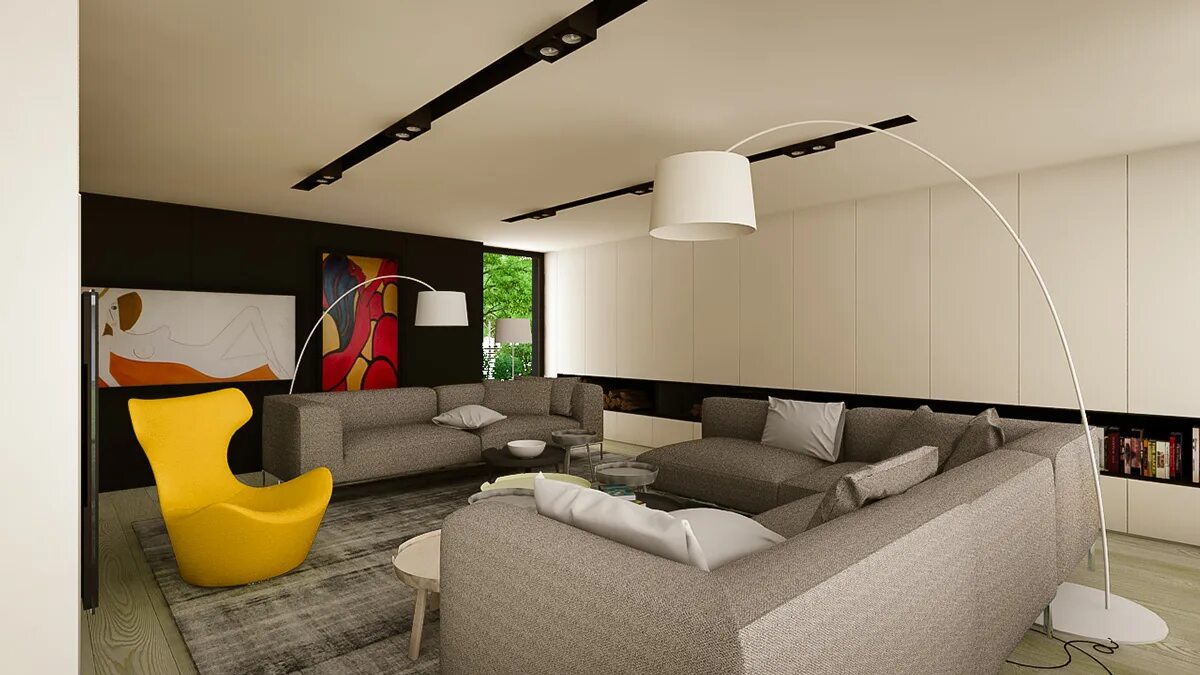 Акцент интерьера мебель 3 Creative Interiors that Utilize Bright Accents
