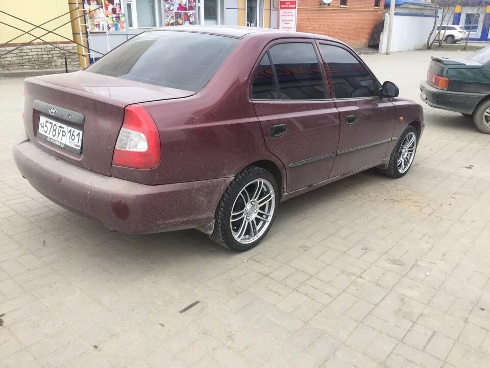 Акцент на 15 дисках фото Продаются диски r16 в сборе - Hyundai Accent (2G), 1,5 л, 2008 года колёсные дис