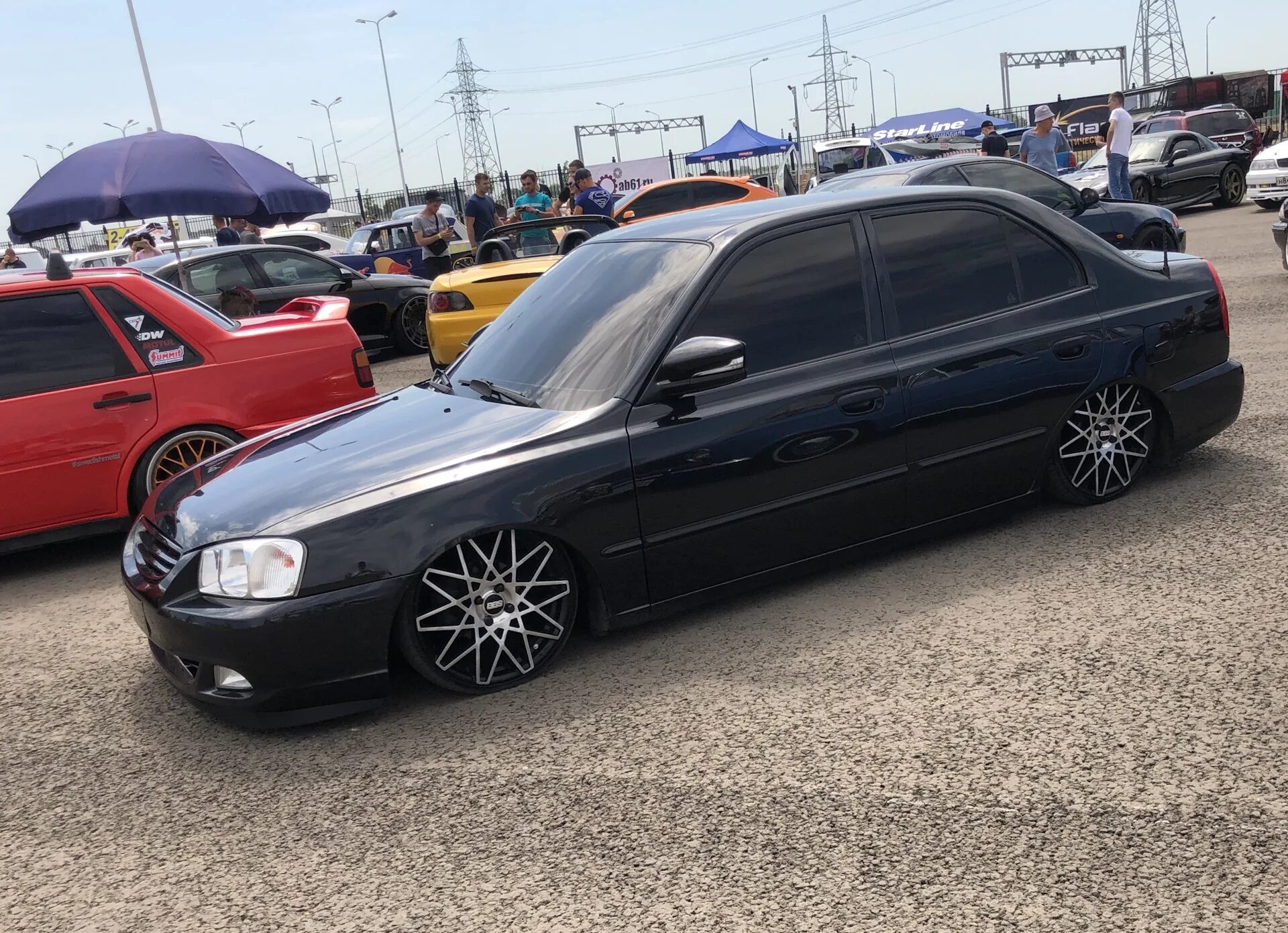 Акцент на 16 дисках фото Диски под пневму Wrest Compact - Hyundai Accent (4G), 1,5 л, 2011 года колёсные 