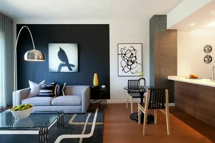 Акцент на стене в интерьере Ghim trên Wall paint