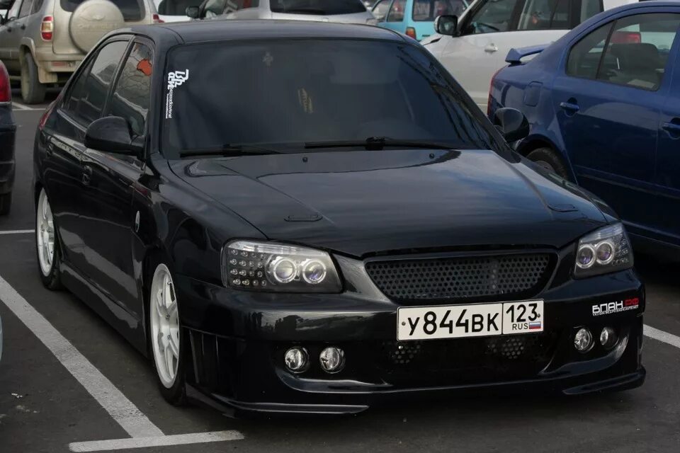 Акцент тюнинг фото покраска - Hyundai Accent (2G), 1,5 л, 2008 года стайлинг DRIVE2