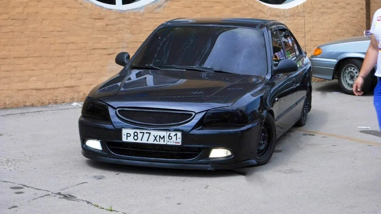 Акцент тюнинг фото Hyundai Accent (2G) 1.5 бензиновый 2007 PusleMusic на DRIVE2