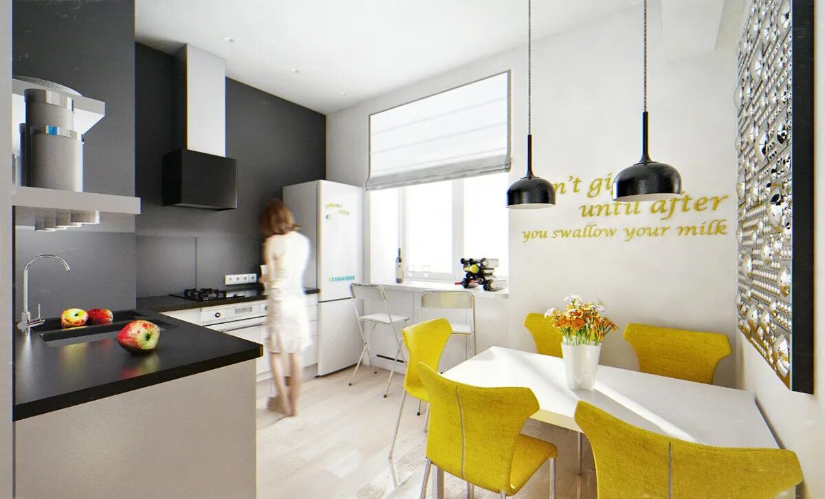 Акцент в интерьере кухни INTERIOR SSV (31) Images :: Behance