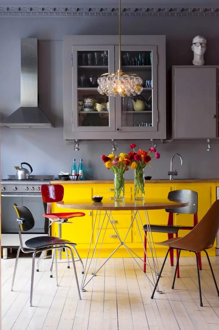 Акцент в интерьере кухни Pin on Вебинар кухня Kitchen interior, Yellow kitchen walls, Yellow kitchen desi