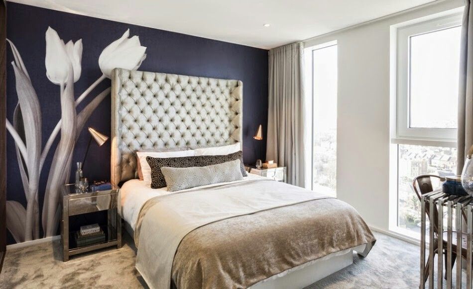 Акцентная стена фото в интерьере спальни Pin su Quartos decorações