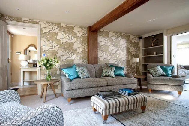 Акцентная стена в гостиной фото 18 Gorgeous Coastal Living Room Designs For Your Inspiration Living room turquoi