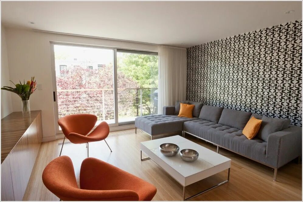 Акцентная стена в гостиной фото Room service 360 ° features modern furniture & contemporary furnishi. Accent wal