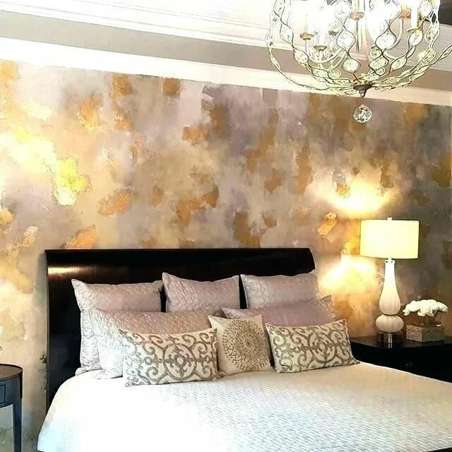 Акцентная стена в интерьере декоративной штукатуркой Metallic Gold Paint For Walls Metallic Gold Paint For Walls Canada Metallic Gold