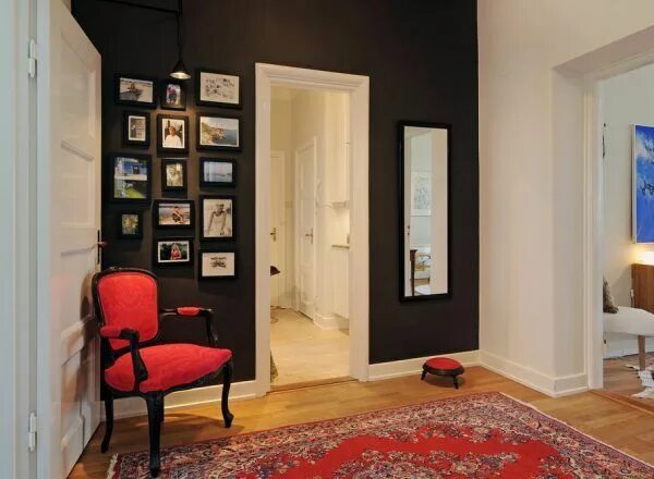 Акцентная стена в прихожей в интерьере Foyer design ideas Hall decor, Entrance hall decor, Hall wall decor