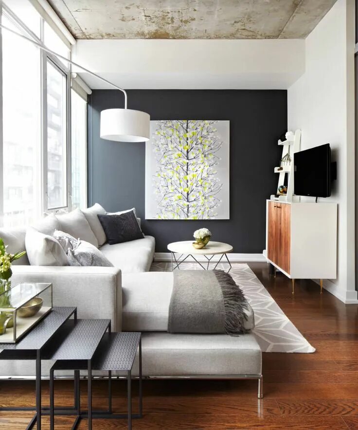 Акцентная стена в современном интерьере besthomeideas.cf Cozy living room design, Small living room decor, Narrow living