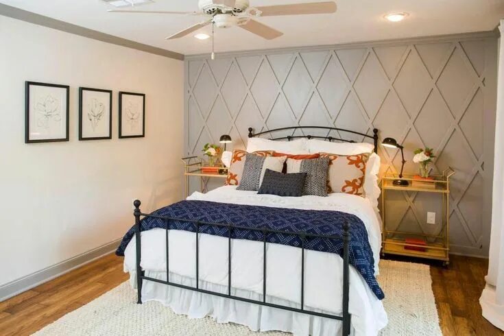 Акцентная стена в спальне изголовье кровати фото Brooklyn Bedding Vs Casper #CoolBedlinen (With images) Fixer upper master bedroo