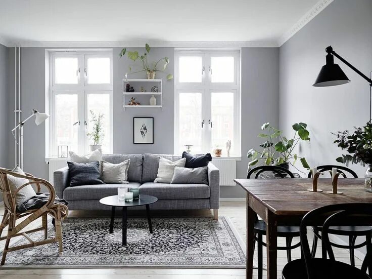 Акцентные цвета в сером интерьере Soft grey home - COCO LAPINE DESIGN Renkler, Ev dekorasyonu, Dekorasyon