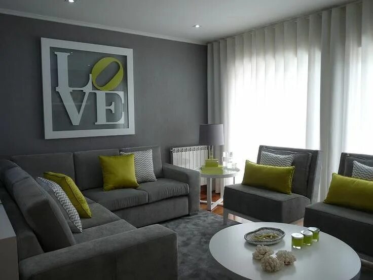 Акцентные цвета в сером интерьере Pastel Color Palette Of Gray Living Room Inspirational Gray Living Room Contempo