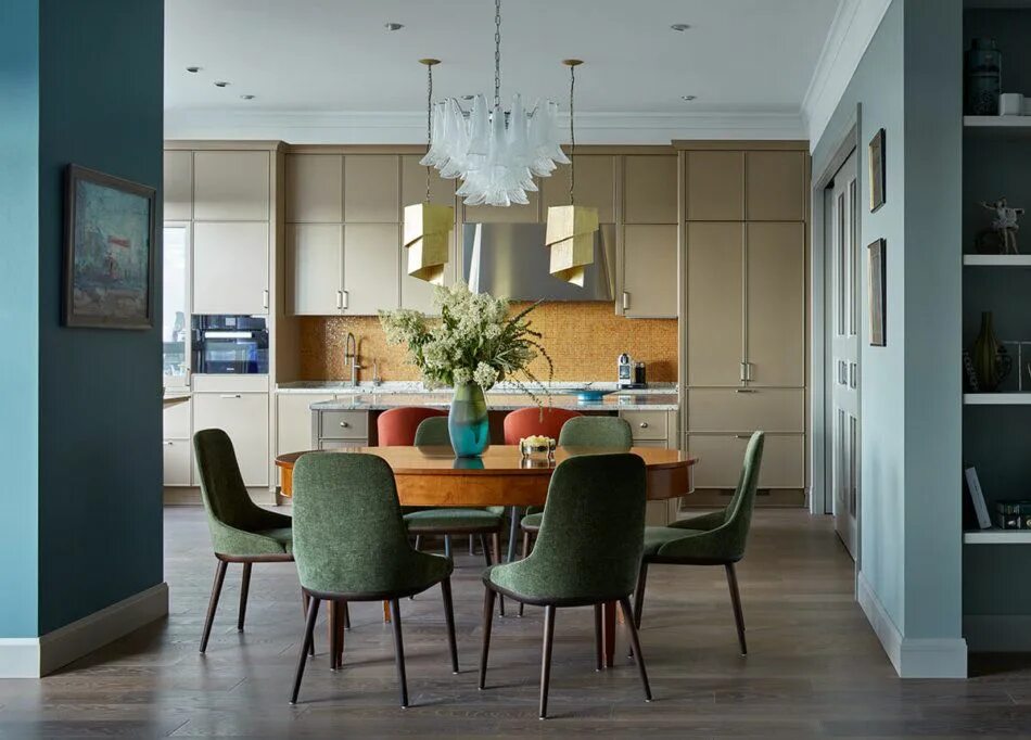 Акценты дизайн интерьера Apartment - Page 5 Kitchen table chairs, Interior design kitchen, Retro kitchen 