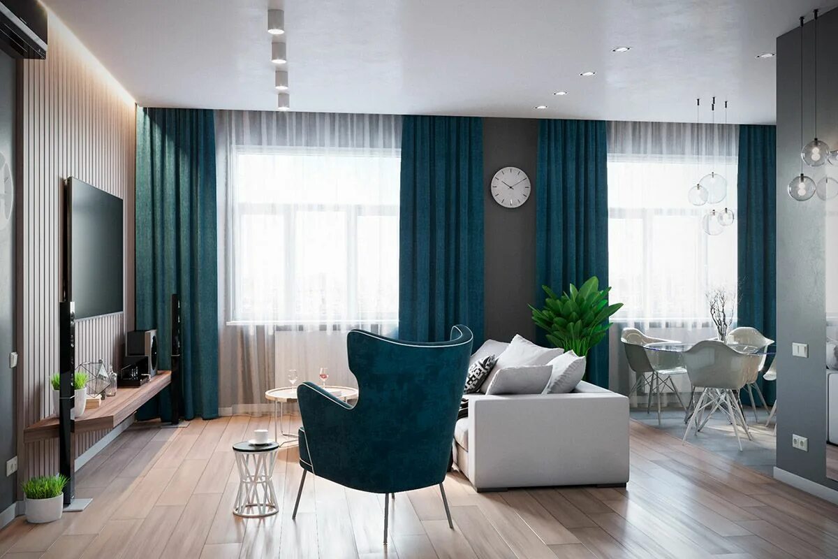 Акценты в интерьере гостиной Grey Based Decor With Warming Accent Colours Living room decor modern, Interior 