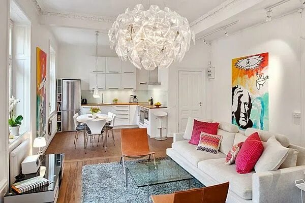 Акценты в интерьере квартиры 65 metros cuadrados muy luminosos!