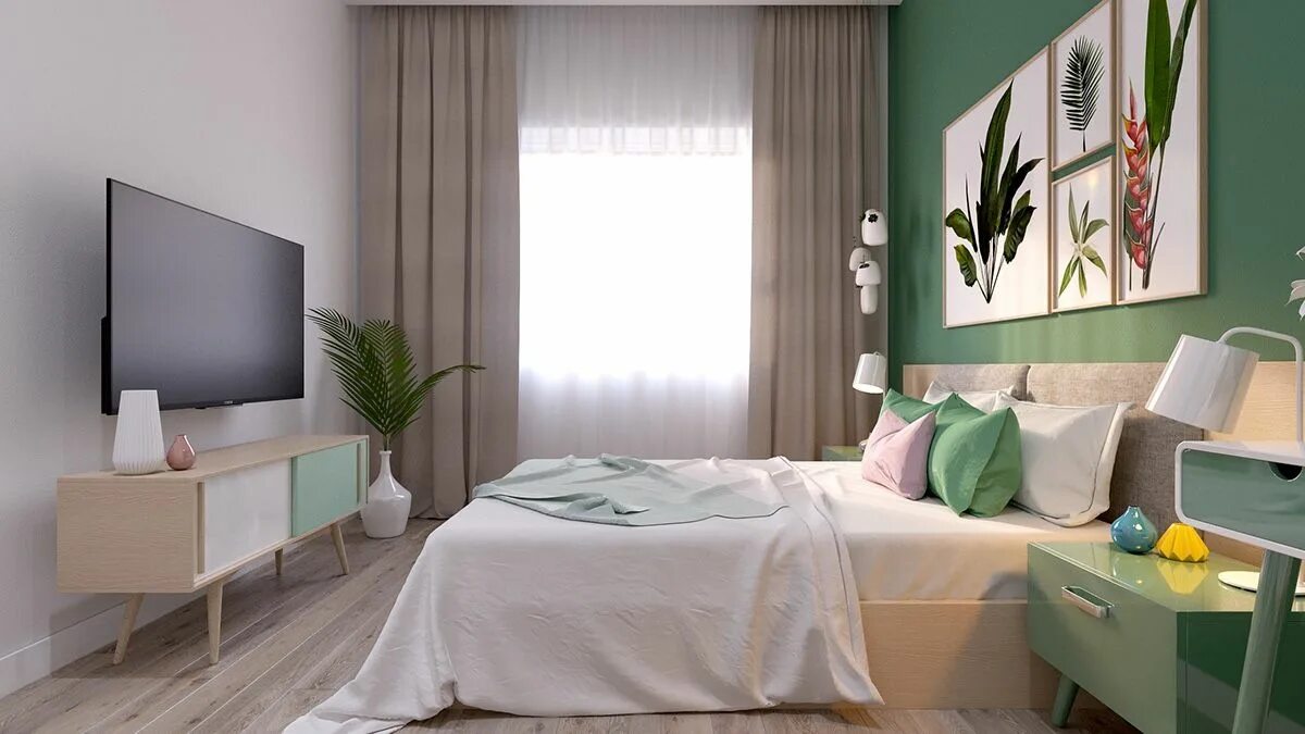 Акценты в интерьере спальни Bright Scandinavian Decor In 3 Small One-Bedroom Apartments Small bedroom decor,