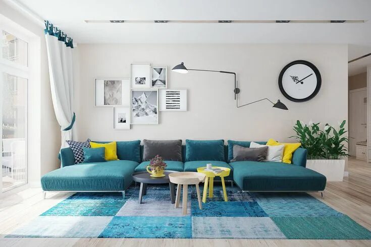 Акценты в серо белом интерьере Brown living room decor, Living room turquoise, Brown and blue living room