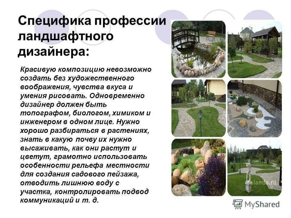 Актуальность ландшафтного дизайна Профессия ландшафтный