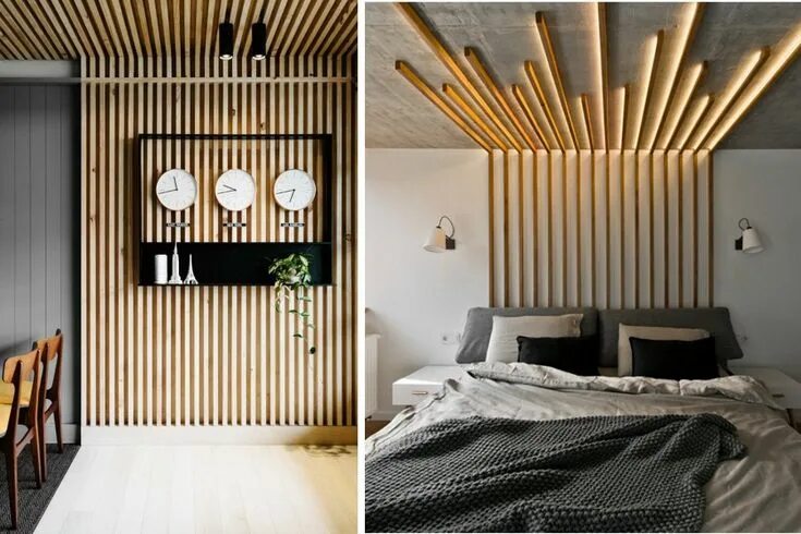 Актуальны ли рейки в интерьере в 2024 Pin su Chambre