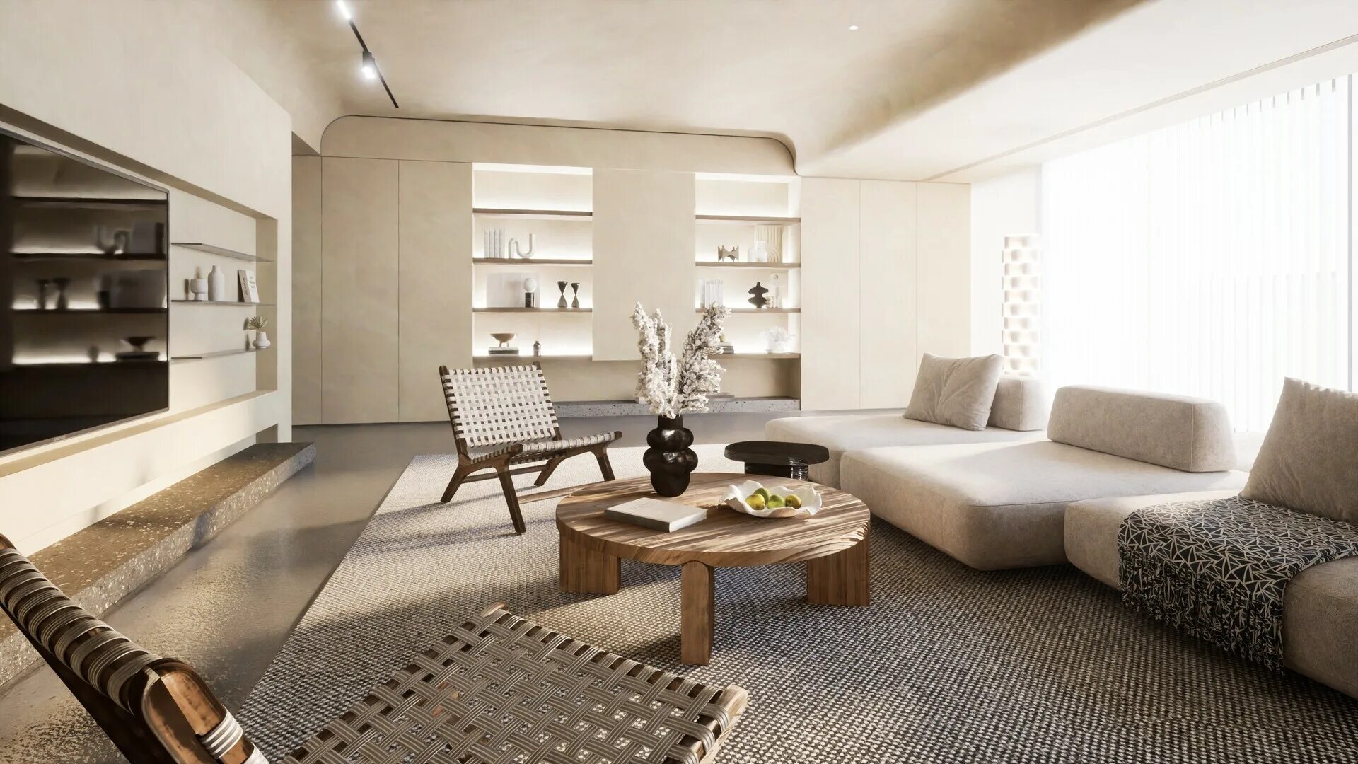 Актуальные интерьеры 2024 ArtStation - TWINMOTION 2023 LIVING ROOM