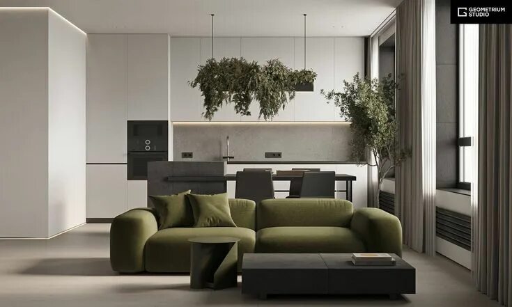 Актуальные интерьеры 2024 Дизайн интерьера. Городские джунгли. Interiores, Sala, Casa blanca