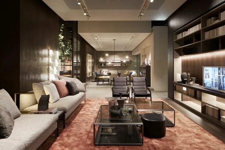 Актуальные интерьеры 2024 MolteniandCDada IMM 2018 Cologne Booth -Living room Design - Home Decorating Tre