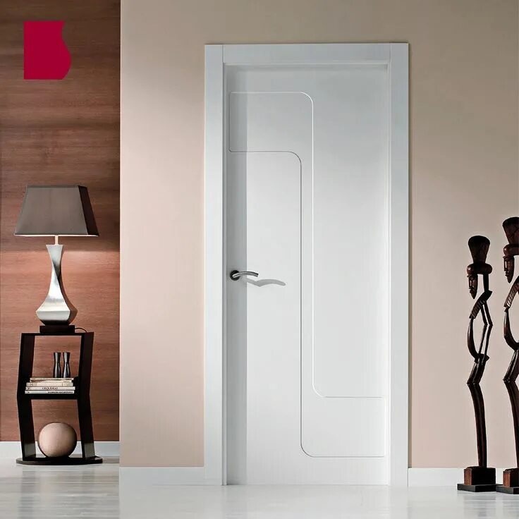 Актуальные межкомнатные двери 2024 в интерьере AMBIENTE Modelo 902/ LACADA BLANCA / Colección Lacada / Puertas de interior Sanr