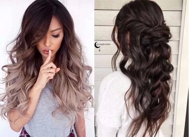 Актуальные прически на длинные волосы #hair #hairstyle #haircut #haircolor #hairstylist #hairstyles #hairfashion #hair