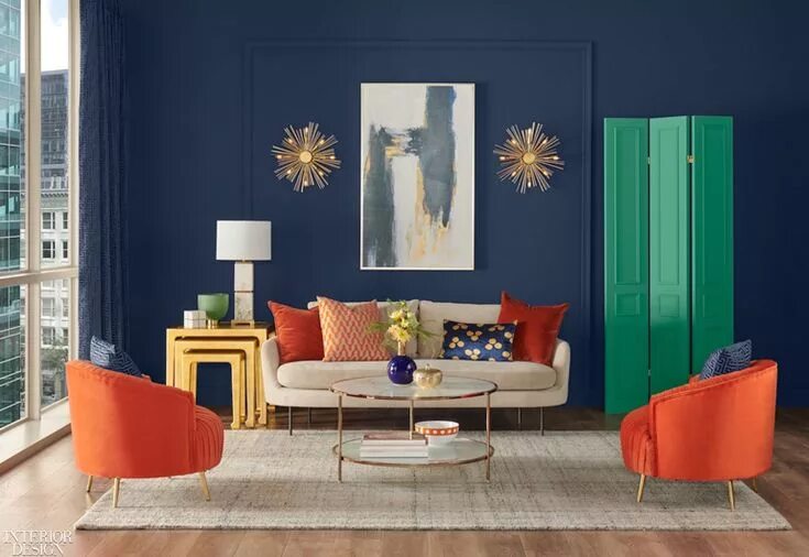 Актуальные цвета в интерьере Sherwin-Williams Debuts 2020 Color of the Year: Naval - Interior Design Sherwin 