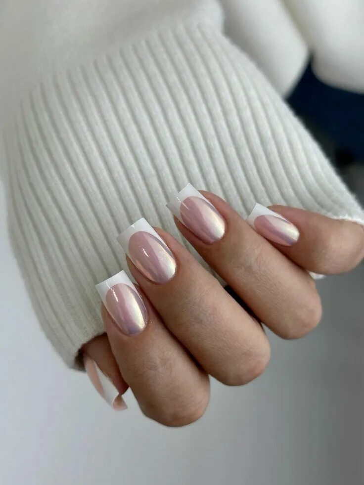 Актуальный маникюр на сегодняшний день 2024 фото #nails #french #frenchnails #manicure #френч #френчманикюр #френчнаногтях #втирк