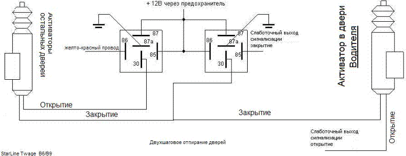 Актуатор двери 5 контактов схема подключения Ответы Mail.ru: Реле переплюсовка двигателя