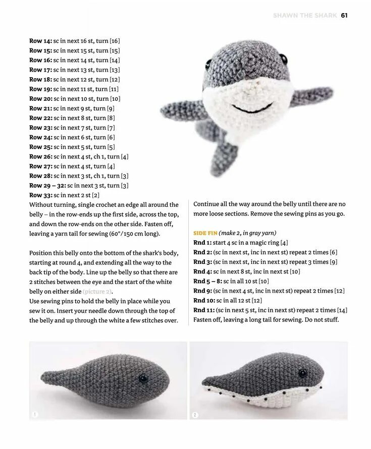 Акула крючком схема 6 Zoomigurumi, 15 CUTE AMIGURUMI PATTERNS, Crochet Amigurumi FREE Patterns в 202