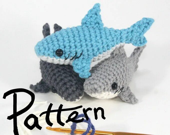 Акула крючком схема PATTERN: Shawn the shark - Crochet shark pattern - amigurumi shark pattern - cro