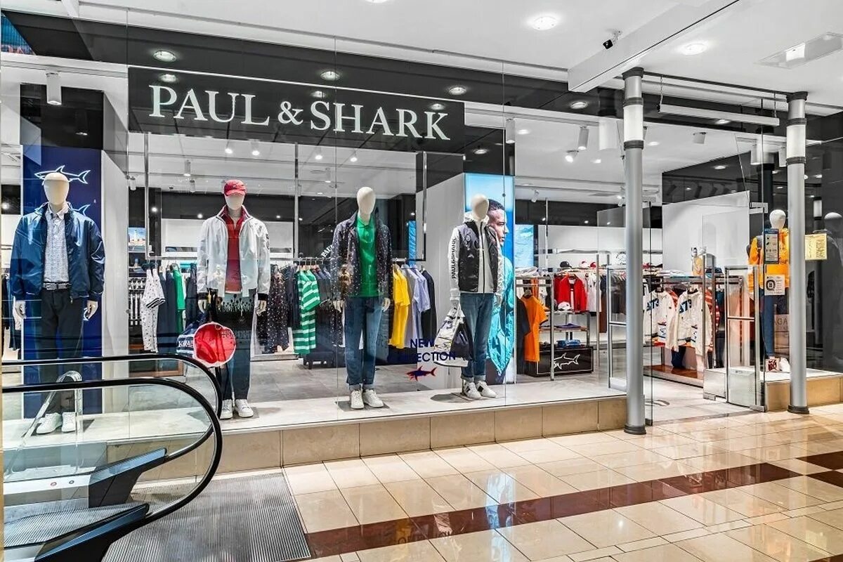 Акула магазин фото ARTLIGHT организовал освещение магазина Paul&Shark в петербургском Grand Palace 