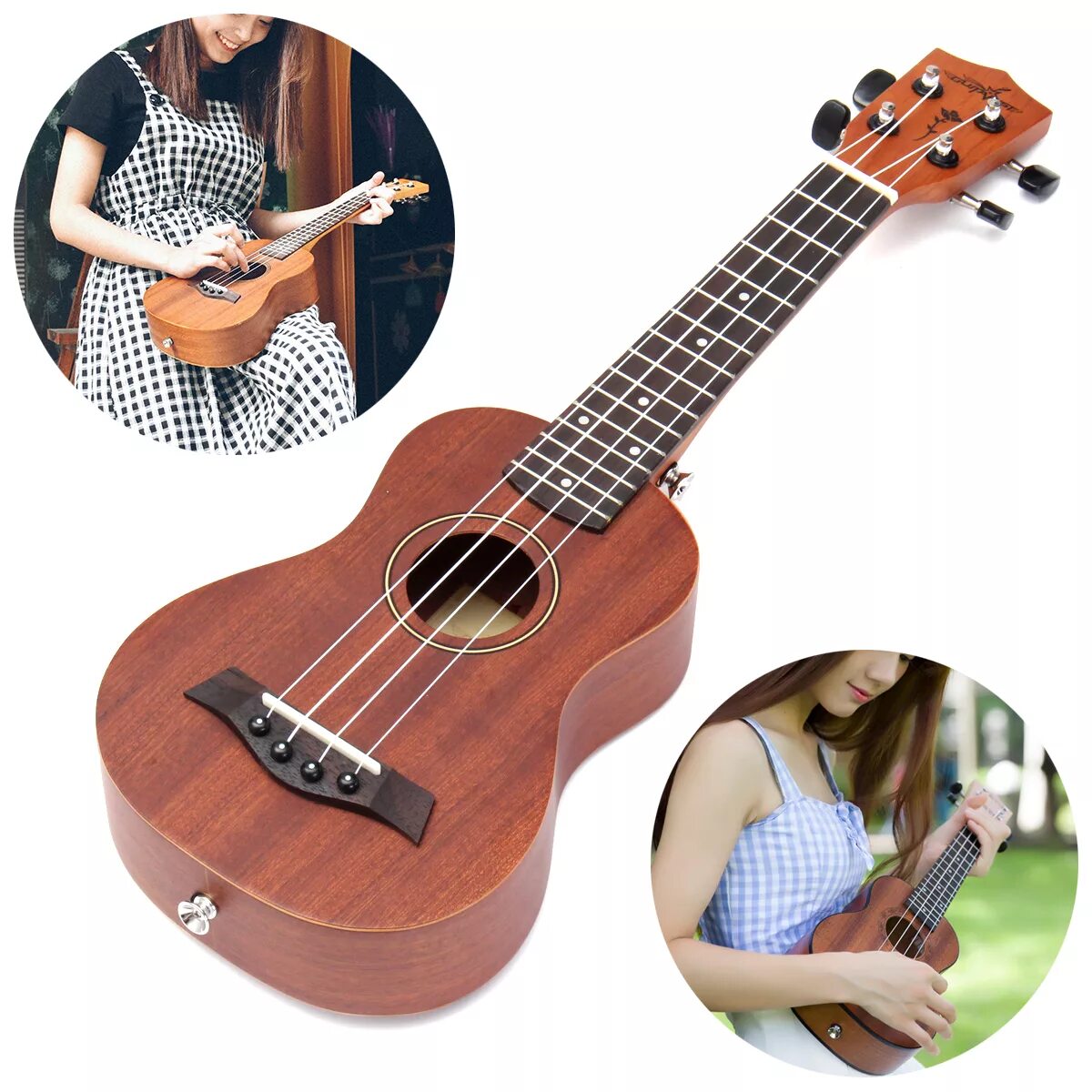 Акулель инструмент музыкальный фото 21 Inch 15 Frets Sapele Acoustic Ukulele Musical Instruments - Electronic Pro