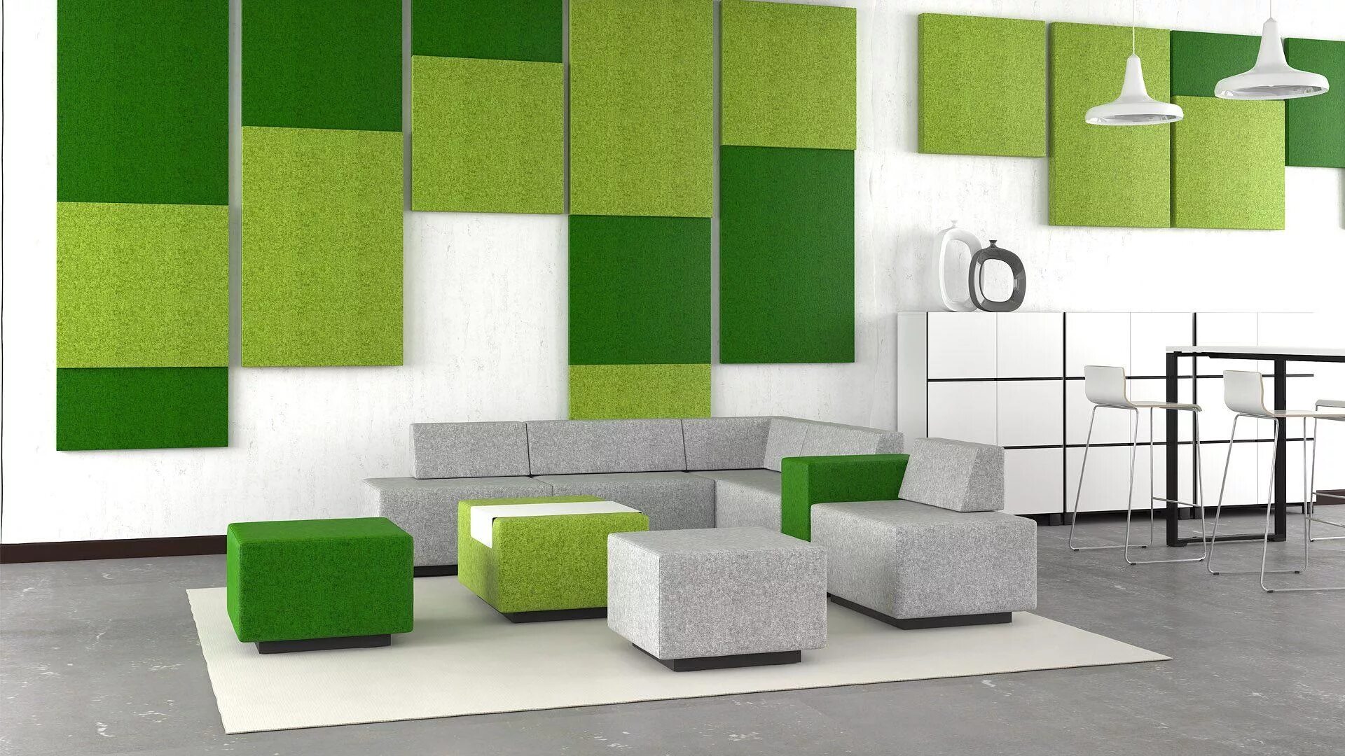 Акустические панели для стен в интерьере Мягкая мебель - Пуфы JAZZ Chill Out - OFFICE CONCEPTS