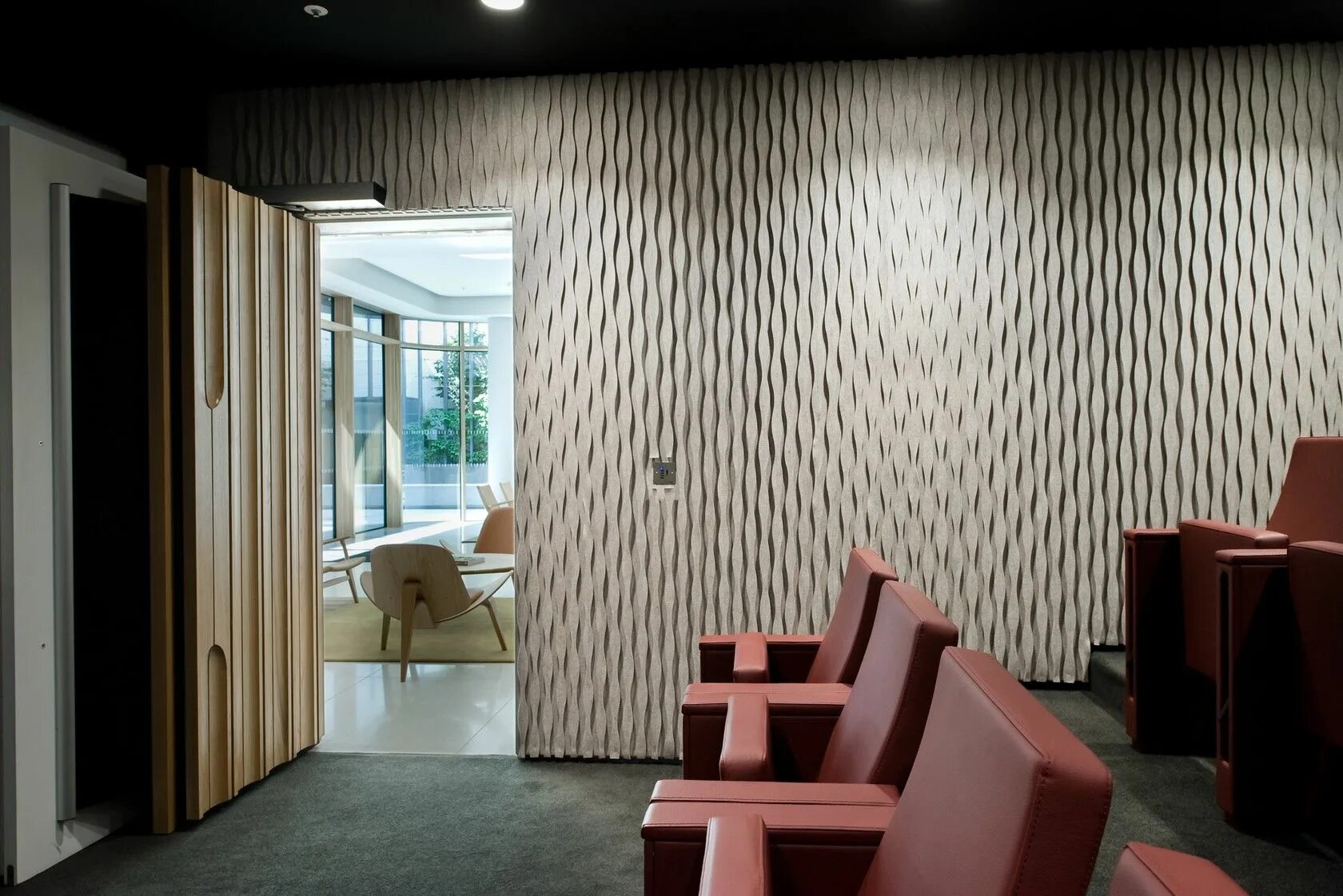 Акустические панели для стен в интерьере Wool felt decorative acoustical panel PLEAT Wool felt decorative acoustical pane