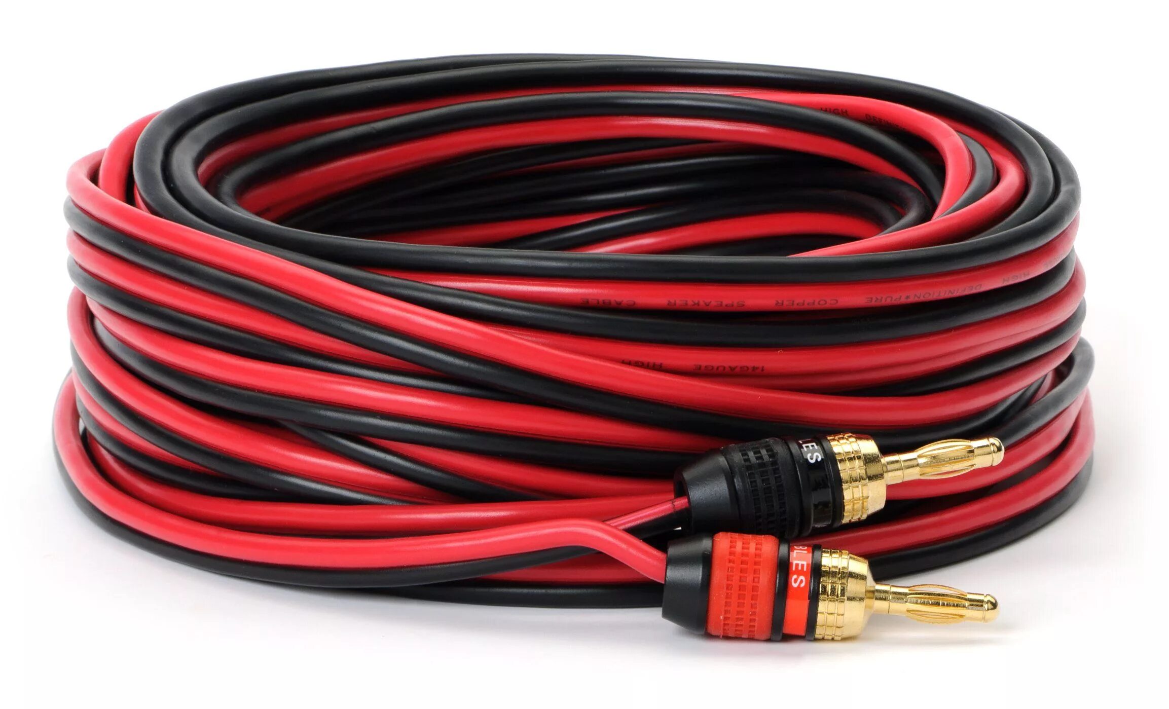 Акустический кабель для подключения акустических систем speakon Aurum Cables 16 Gauge Speaker Wire with Pro Series Banana Plugs - 75 feet Speake