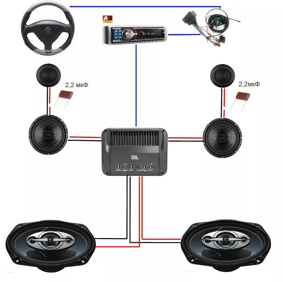 Акустика в машину как подключить Путь автозвука или Alpine CDE-9882Ri, Урал АК-74с, Pioneer TSA-6916, JBL GTO-3EZ