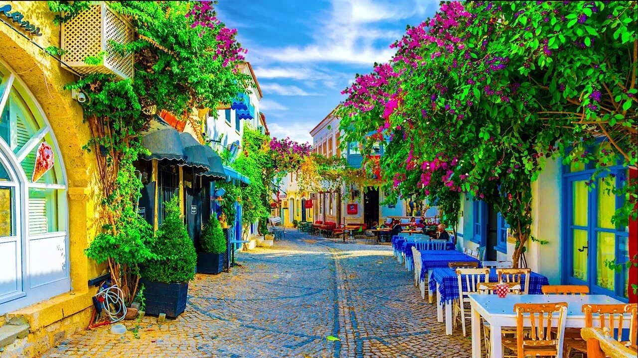 Алачаты турция фото Turkey Morning Cafe Shop Ambience with Bosa Nova Jazz Music for Good Mood Start 